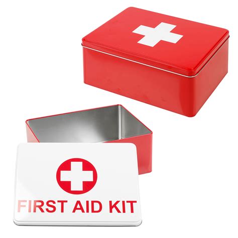 metal first aid box empty|first aid kit boxes empty.